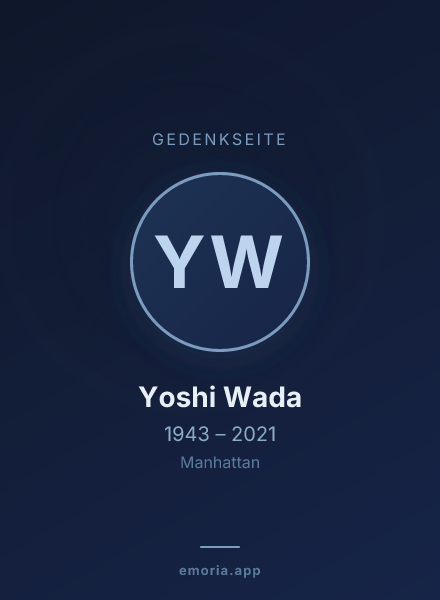 Gedenkportrait von Yoshi Wada