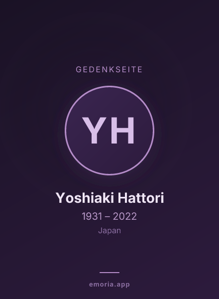 Gedenkportrait von Yoshiaki Hattori
