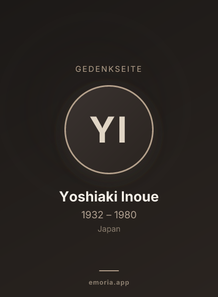 Gedenkportrait von Yoshiaki Inoue