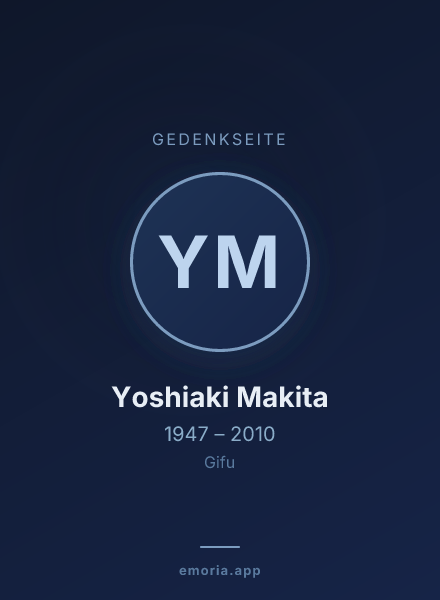 Gedenkportrait von Yoshiaki Makita