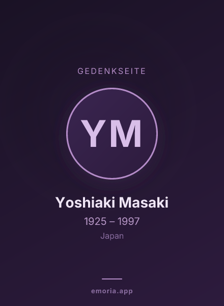 Gedenkportrait von Yoshiaki Masaki