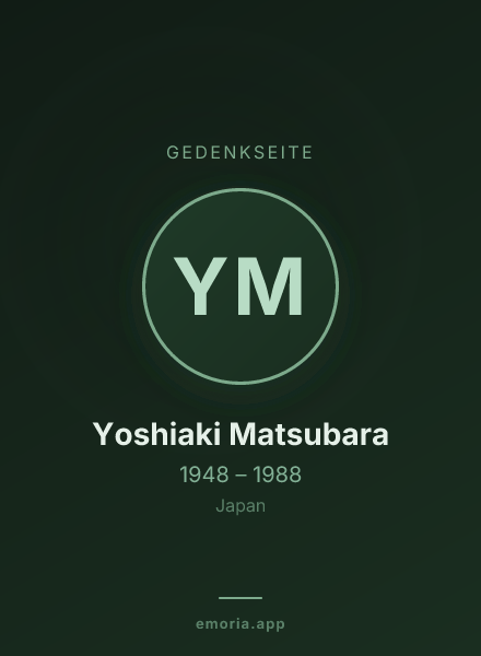 Gedenkportrait von Yoshiaki Matsubara