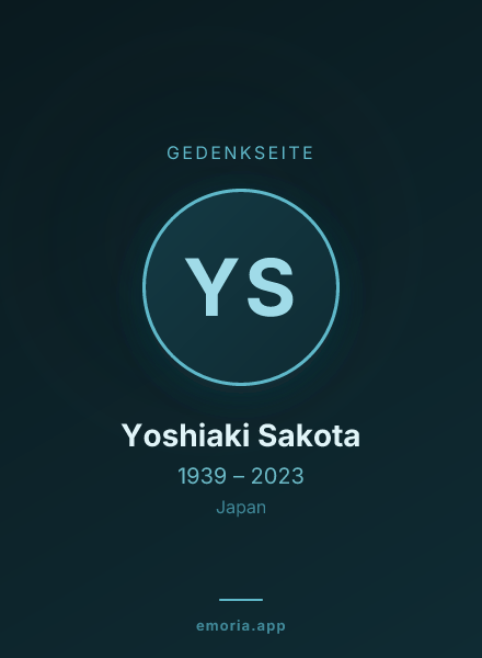 Gedenkportrait von Yoshiaki Sakota