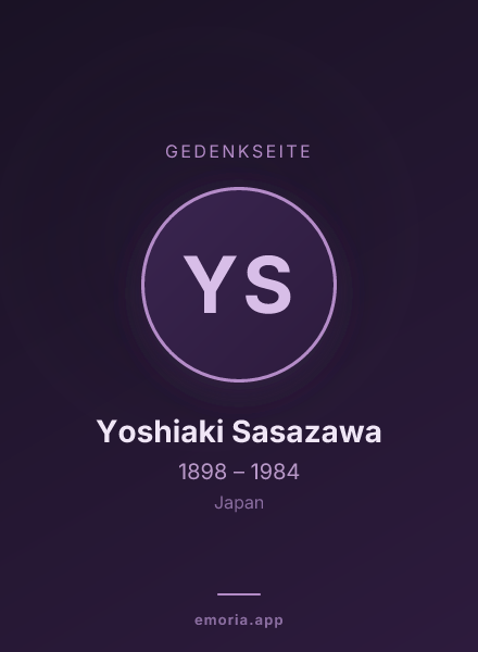 Gedenkportrait von Yoshiaki Sasazawa