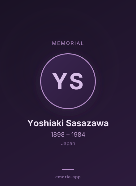 Memorial portrait of Yoshiaki Sasazawa