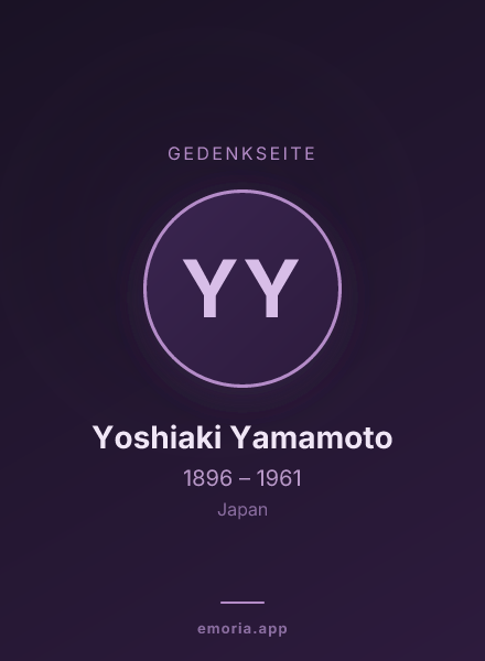 Gedenkportrait von Yoshiaki Yamamoto