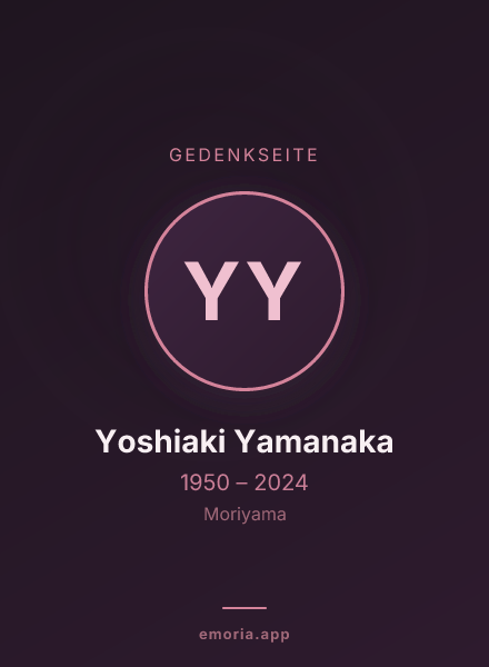Gedenkportrait von Yoshiaki Yamanaka