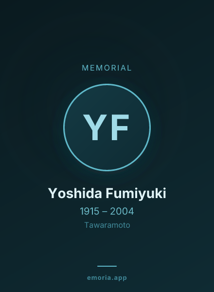 Memorial portrait of Yoshida Fumiyuki