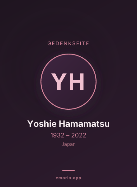 Gedenkportrait von Yoshie Hamamatsu