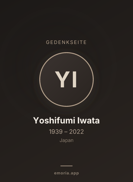 Gedenkportrait von Yoshifumi Iwata