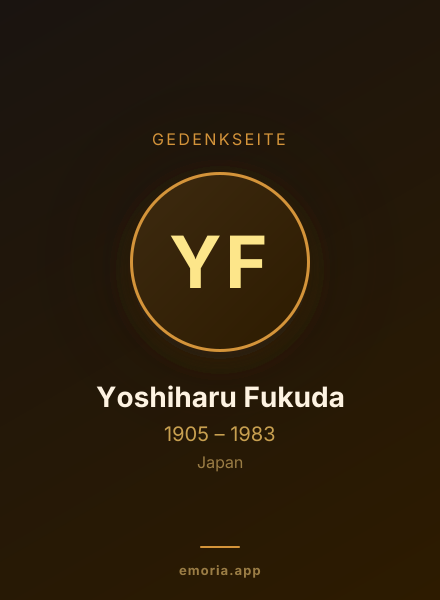 Gedenkportrait von Yoshiharu Fukuda