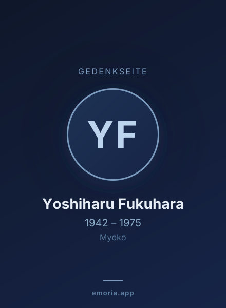 Gedenkportrait von Yoshiharu Fukuhara