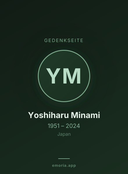 Gedenkportrait von Yoshiharu Minami