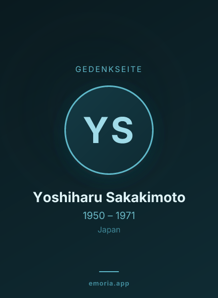 Gedenkportrait von Yoshiharu Sakakimoto
