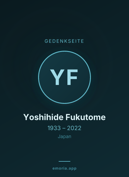 Gedenkportrait von Yoshihide Fukutome
