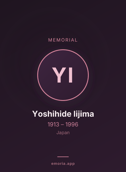 Memorial portrait of Yoshihide Iijima