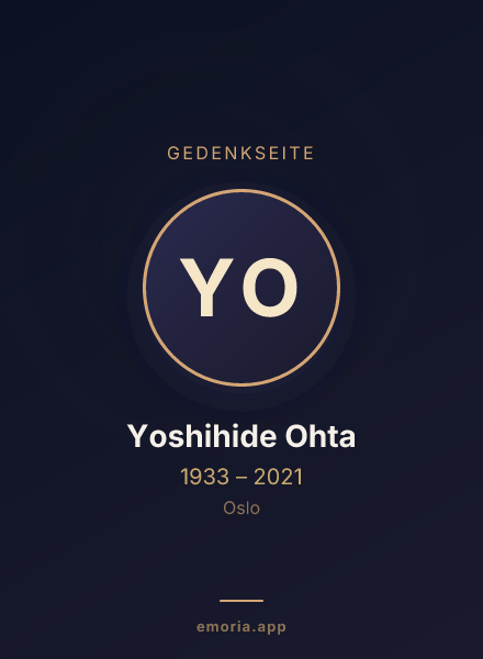 Gedenkportrait von Yoshihide Ohta