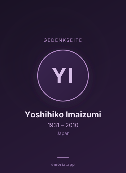 Gedenkportrait von Yoshihiko Imaizumi