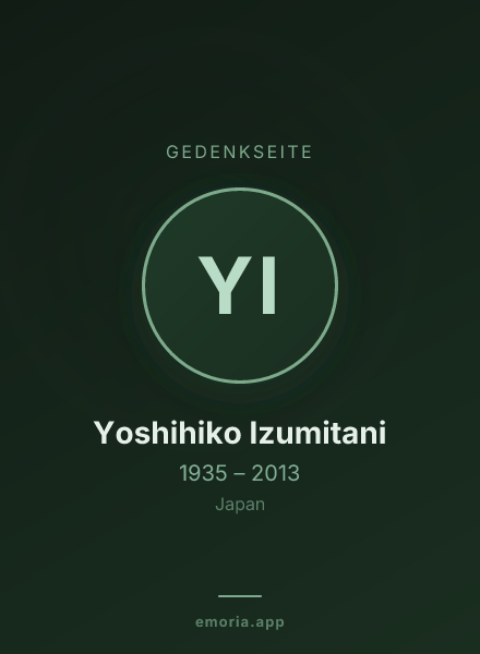 Gedenkportrait von Yoshihiko Izumitani