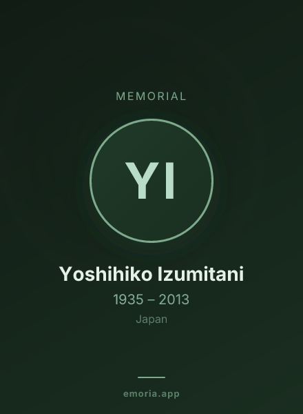 Memorial portrait of Yoshihiko Izumitani