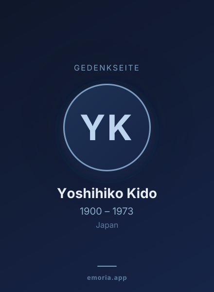 Gedenkportrait von Yoshihiko Kido