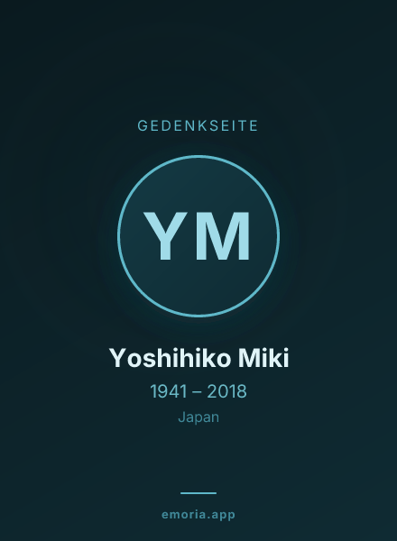Gedenkportrait von Yoshihiko Miki
