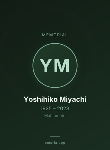 Memorial portrait of Yoshihiko Miyachi