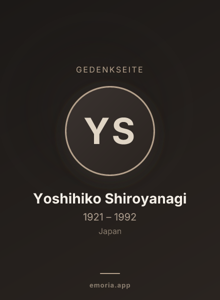 Gedenkportrait von Yoshihiko Shiroyanagi