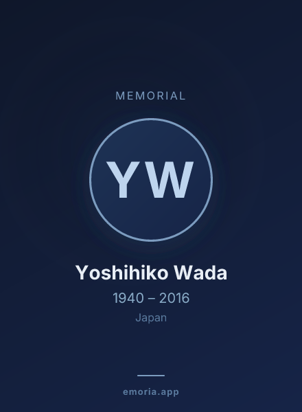 Memorial portrait of Yoshihiko Wada