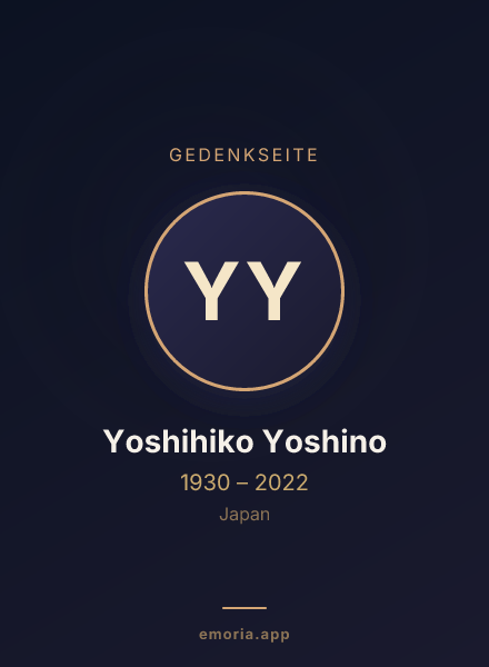 Gedenkportrait von Yoshihiko Yoshino