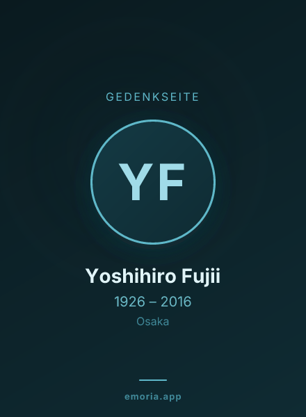 Gedenkportrait von Yoshihiro Fujii