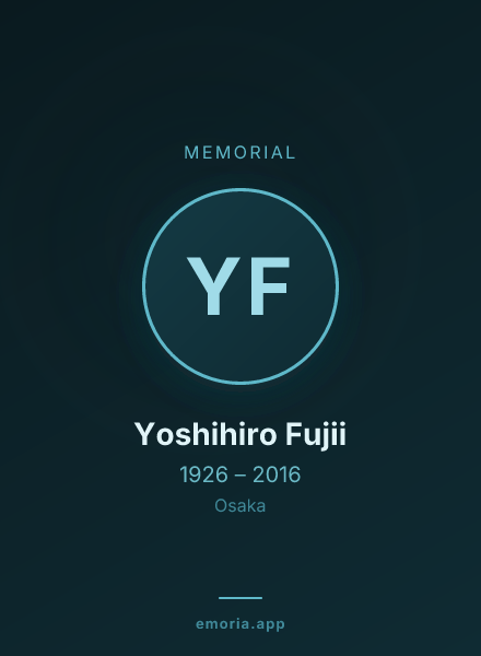 Memorial portrait of Yoshihiro Fujii