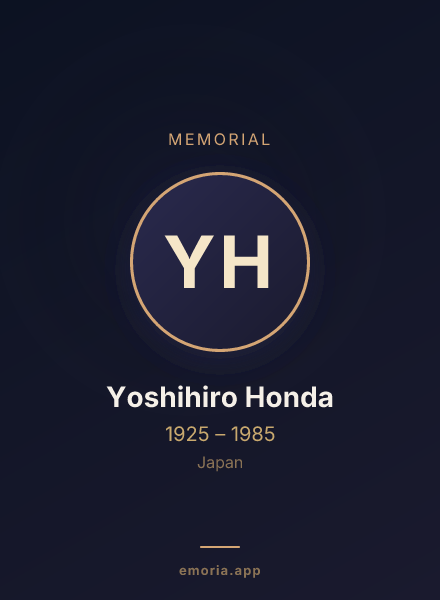Memorial portrait of Yoshihiro Honda