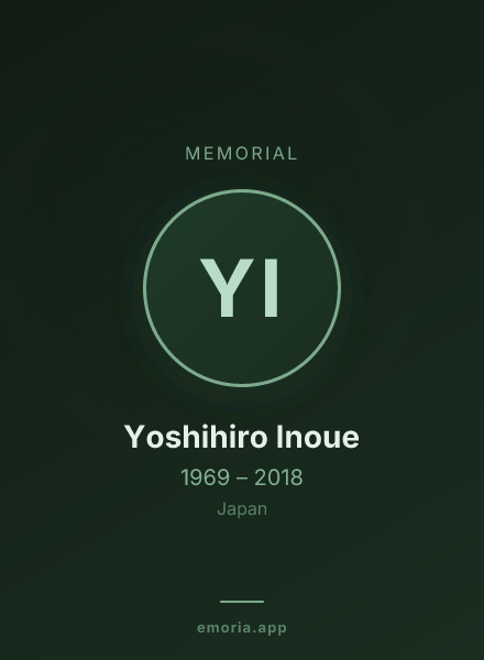 Memorial portrait of Yoshihiro Inoue