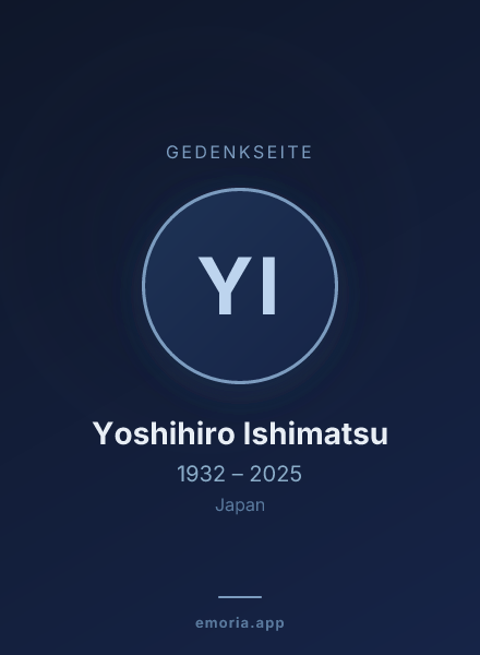 Gedenkportrait von Yoshihiro Ishimatsu