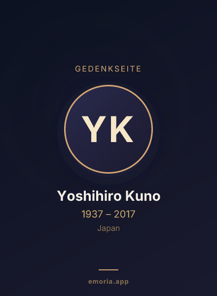 Gedenkportrait von Yoshihiro Kuno
