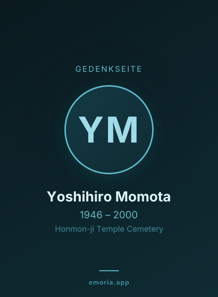 Gedenkportrait von Yoshihiro Momota
