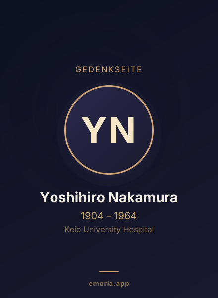 Gedenkportrait von Yoshihiro Nakamura