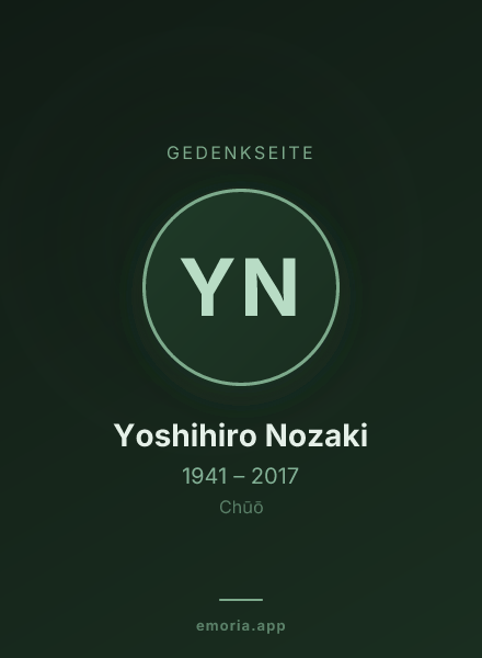Gedenkportrait von Yoshihiro Nozaki