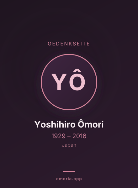 Gedenkportrait von Yoshihiro Ômori