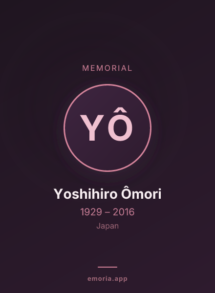Memorial portrait of Yoshihiro Ômori
