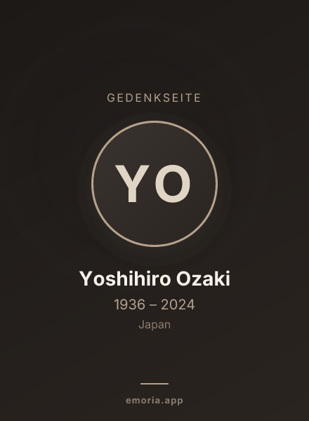 Gedenkportrait von Yoshihiro Ozaki
