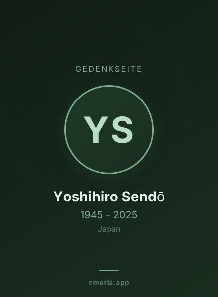 Gedenkportrait von Yoshihiro Sendō