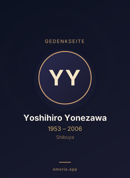 Gedenkportrait von Yoshihiro Yonezawa