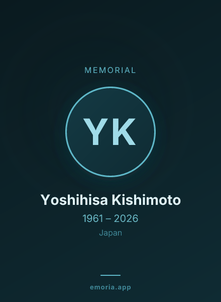 Memorial portrait of Yoshihisa Kishimoto