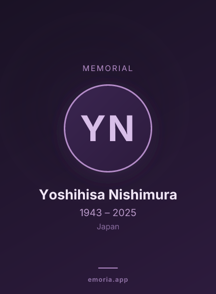 Memorial portrait of Yoshihisa Nishimura