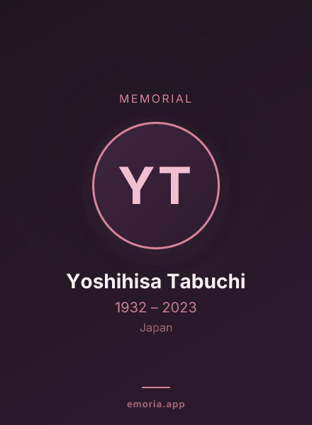 Memorial portrait of Yoshihisa Tabuchi