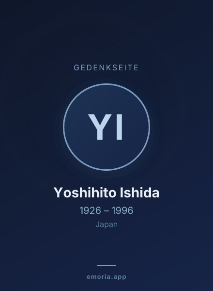Gedenkportrait von Yoshihito Ishida