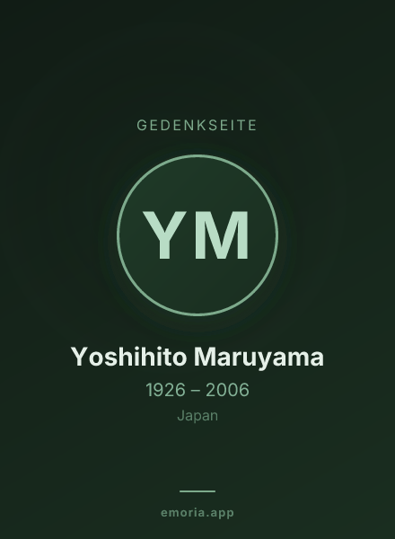 Gedenkportrait von Yoshihito Maruyama