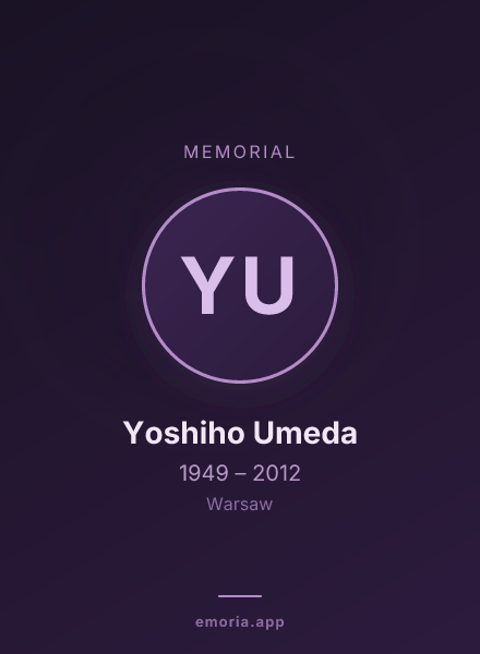 Memorial portrait of Yoshiho Umeda
